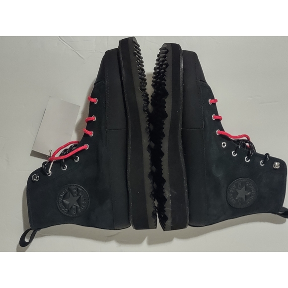 Converse Unisex Boot Chuck Taylor Hi Black/Black/Prime Pink 173213C Sz 5 M/6.5 W - Picture 4 of 10